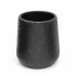 Portaspazzolino in ceramica nero con effetto glitter