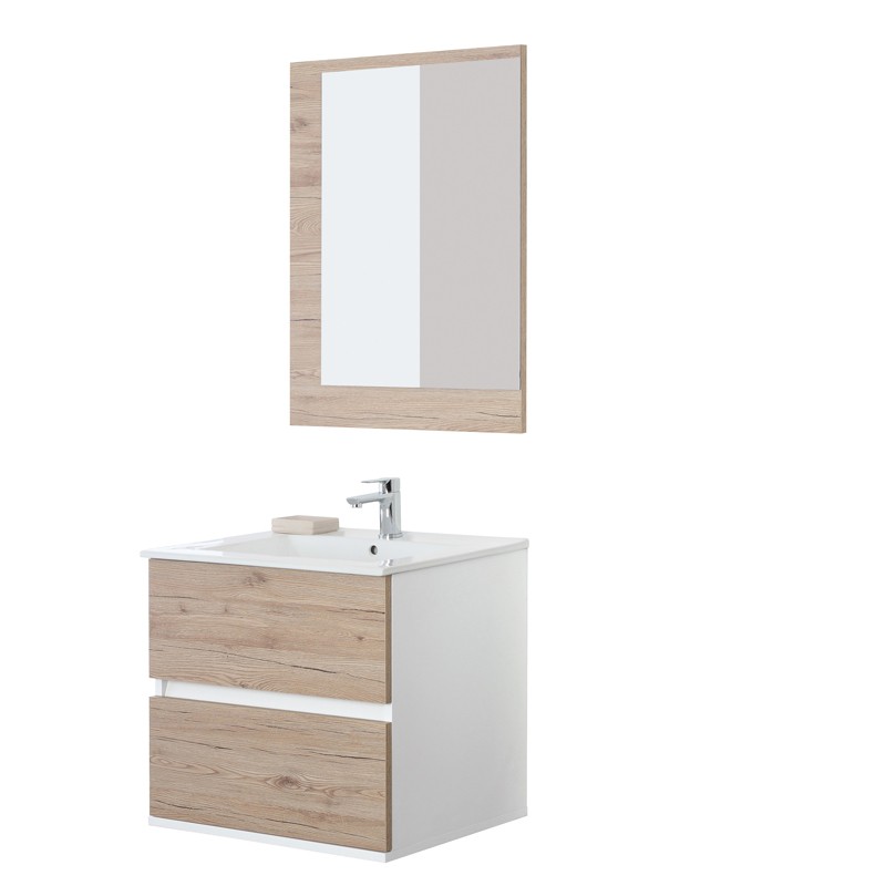 Mobile Bagno Sospeso Rovere Composizione Bagno Sospesa Colore Rovere di Bordeaux