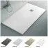 Piatto doccia filo pavimento Karen 70x110 in resina bianco pietra 