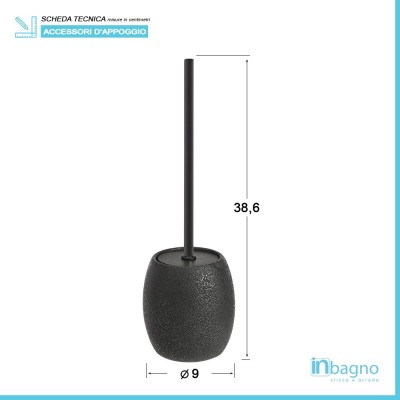 Scheda tecnica portascopino in ceramica nero glitter
