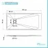 Scheda tecnica piatto doccia 70x120 su misura serie Agorà in resina bianco pietra