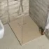 Piatto doccia 80x100 riducibile in resina pietra tortora serie Agorà