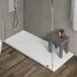 Piatto doccia 70x150 riducibile in resina pietra bianca serie Agorà