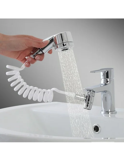 HTN - Guida Per Doccia E Soffitta Con Tubo Flessibile Regolabile Universale Con Tubo Da 150 Cm Con Pioggia Di Doccia Ad Acqua Ad Alta Pressione Facile Installazione Idroterapia S 8119432053620
