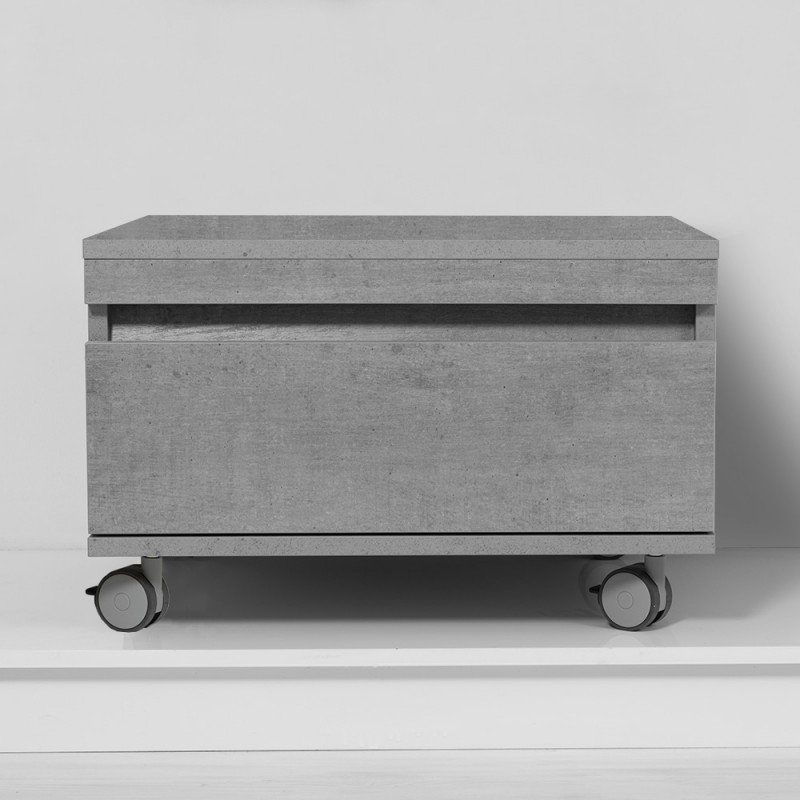 cassettiera da bagno grigio Cassettiera su ruote 58 cm colore grigio cemento