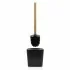 Spazzolone wc nero opaco con manico in bamboo e contenitore interno estraibile