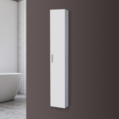 Pensile bagno sospeso H. 150 cm bianco lucido con anta reversibile