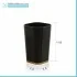 Scheda tecnica dispenser sapone nero opaco con dettagli in bamboo