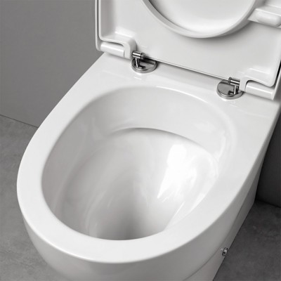 Wc filo muro con scarico traslato e tecnologia easyclean senza brida Azzurra serie Pratica