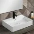 Piletta di scarico clic clac con troppo pieno e tappo in ceramica bianca lucida