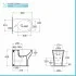 Scheda tecnica bidet traslato Azzurra Pratica in ceramica bianca lucida