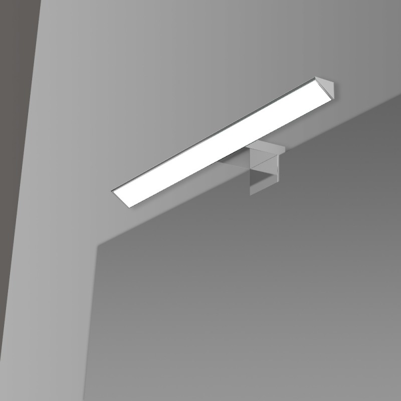 Lampada LED Universale Triangolare per Specchio da 30 cm Cromo Lampada LED Universale Triangolare per Specchio da 30 cm Cromo
