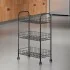 Carrello porta tutto Lugano con ripiani in acciaio rivestito con Touch therm nero
