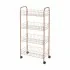 Carrello con ruote e 4 ripiani in acciaio con Polytherm rame Ascona