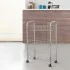 Carrello porta tutto Lugano con ripiani in acciaio rivestito con Polytherm argento
