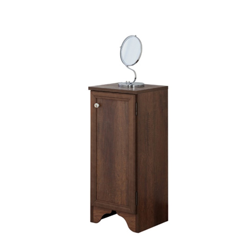 Base Colonna Stile Arte Povera Noce 1Anta Legno Massello Base Singola Stile Arte Povera Noce Feridras L.33xP.33xH.78