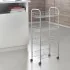 Carrello con rotelle e ripiani in acciaio con Polytherm argento Ascona