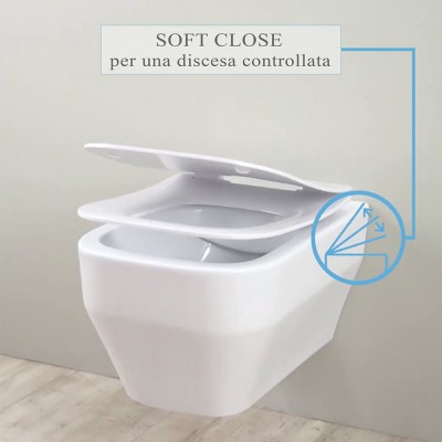 Coprivaso originale per sanitari Olympia Synthesis con chiusura rallentata soft close