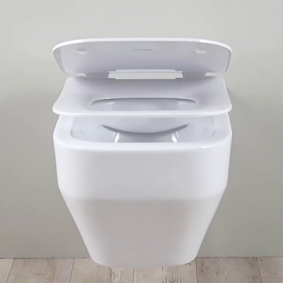 Tavoletta per wc Olympia serie Synthesis con chiusura soft close e sistema di rilascio smart