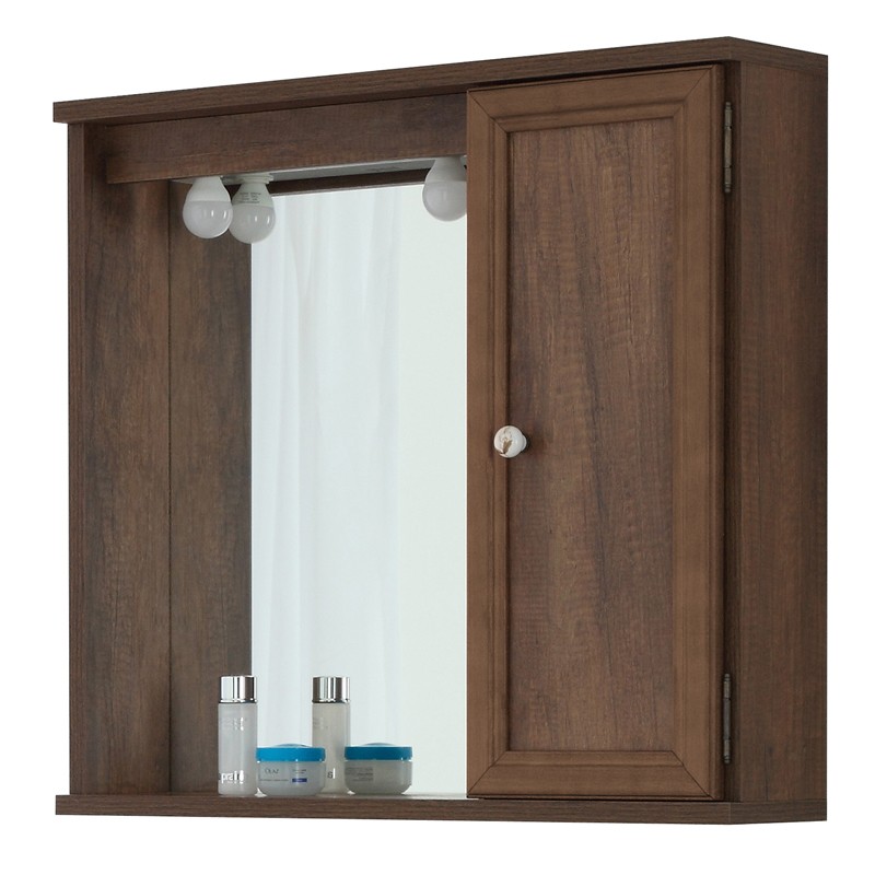 specchiera noce 2 ante massello noce feridras Specchiera Bagno Contenitore Stile Arte Povera Noce Feridras L.69xP.16xH.63