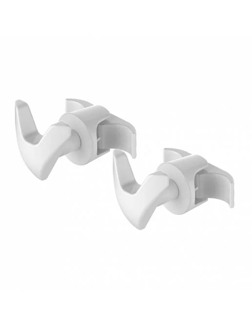 25 Ganci Per Tende Verticali Bianchi, Ricambio Per Doghe Da 89 Mm, Riparazione Tende, Gancio Superiore In Plastica Robusta, Lunghezza 8.9 Cm - 2