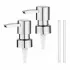 Ricambio pompa dispenser sapone in finitura cromo con design squadrato