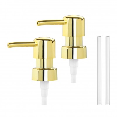 Ricambio pompa dispenser sapone in finitura oro con design tondo