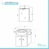 Mobiletto da bagno sospeso 55 cm rovere bianco con lavabo e specchio incluso