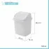 Scheda tecnica pattumiera bagno in plastica bianca capienza 5,5 lt con coperchio basculante