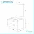 Scheda tecnica mobile bagno sospeso moderno 81x50 cm grigio con 2 cassetti rallentati