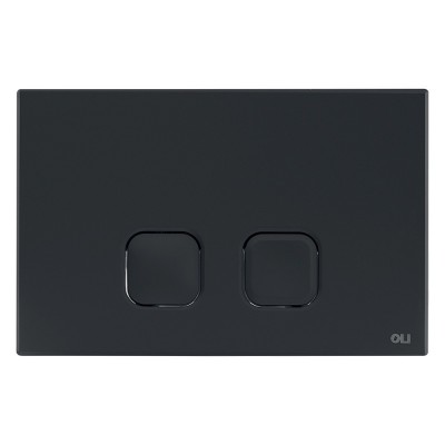 Placca cassetta wc Oli serie Plain in abs nero opaco con finitura soft touch