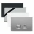 Placca di comando wc Oli serie Plain in abs cromo satinato con doppio scarico