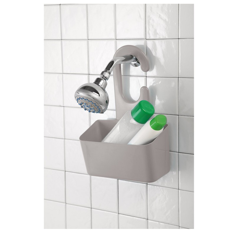 Porta oggetti per rubinetto doccia in Plexiglass trasparente e dettagli in  Teak serie Bright by Cipi