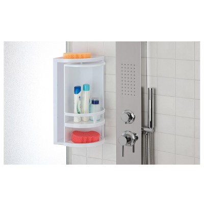 Angoliera Bagno in Plastica Due Ripiani