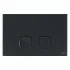 Placca cassetta wc Oli Plain in abs nero opaco con finitura soft touch