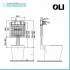 Scheda tecnica cassetta incassata wc OLI74 Plus con sistema a doppio scarico 6/3 litri