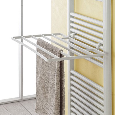 Barra porta salviette doppia+ganci termoarredo polytherm 39x15x20 cm Radius  Metaltex