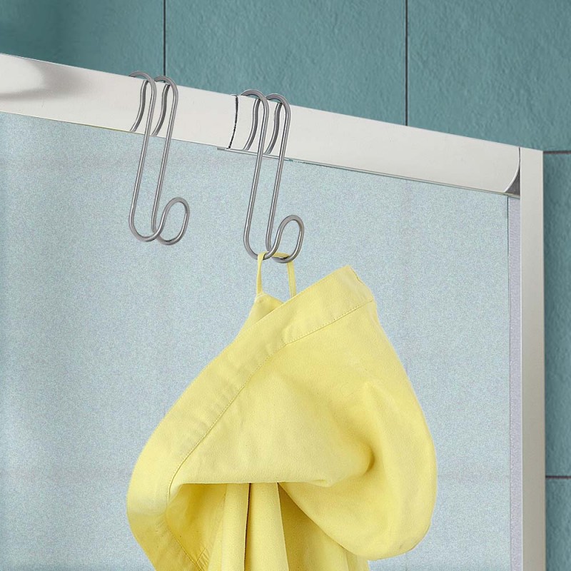 Ganci Per Tenda Doccia LARRISA In Resina – Colore Rosso E Bianco, Set Accessori Bagno