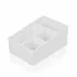 Organizer porta trucchi e cosmetici in plastica bianca con 4 scomparti