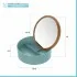 Scheda tecnica porta trucchi da bagno tondo in plastica turchese e bamboo completo di specchio