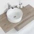 Lavabo da appoggio tondo a ciotola 40 cm in ceramica bianco lucido