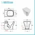 Scheda tecnica wc filo muro rimless con scarico traslato Olympia serie Synthesis bianco lucido
