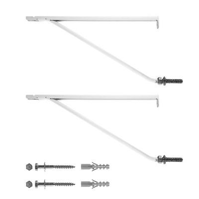 Staffe di fissaggio regolabili L. 25 cm per pilozzo lavatoio sospeso in ceramica