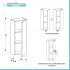 Scheda tecnica colonna bagno sospesa H. 75 cm Master grigio cemento con anta reversibile
