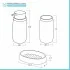 Scheda tecnica dispenser sapone liquido, portaspazzolino e portasaponetta serie Blob