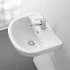 Lavabo sospeso 45 cm ceramica bianca lucida salvaspazio