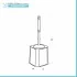 Scheda tecnica portascopino wc in plastica nera completo di spazzolone con setole nere