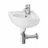 Lavamani Sospeso ad Angolo in Ceramica Bianca 44 cm Salvaspazio