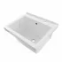 Vasca lavatoio in ceramica 60x50 da incasso con foro per miscelatore a destra