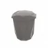 Pattumiera bagno capacità 5,5 lt in plastica grigia con coperchio basculante